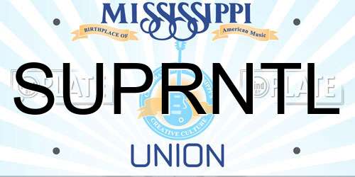 SUPRNTL Mississippi License Plate