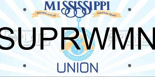 SUPRWMN Mississippi License Plate