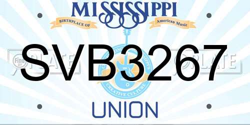 SVB3267 Mississippi License Plate