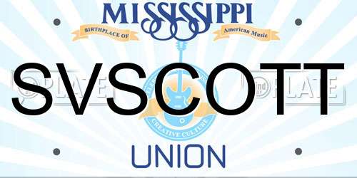 SVSCOTT Mississippi License Plate