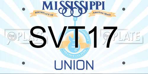 SVT17 Mississippi License Plate