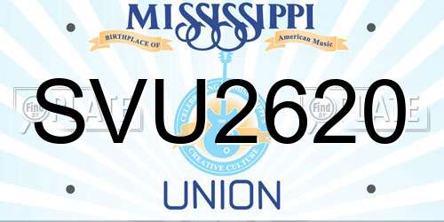 SVU2620 Mississippi License Plate