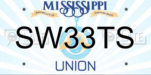 SW33TS Mississippi License Plate
