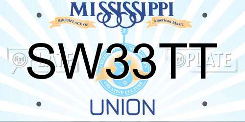 SW33TT Mississippi License Plate