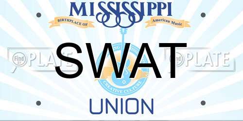 SWAT Mississippi License Plate