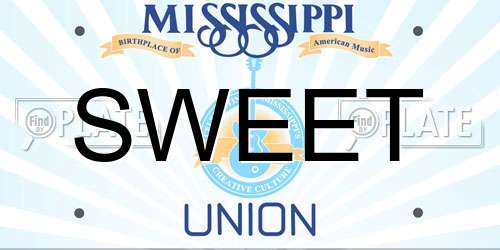 SWEET Mississippi License Plate