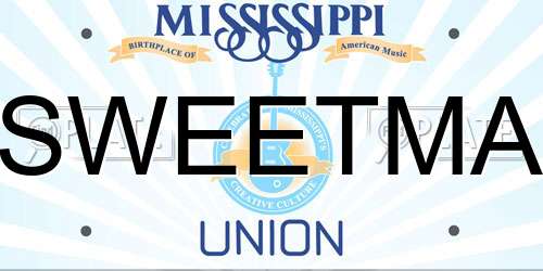SWEETMA Mississippi License Plate