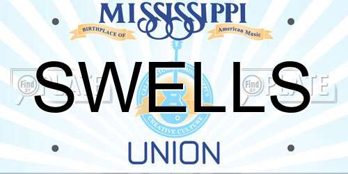 SWELLS Mississippi License Plate