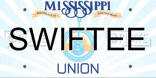 SWIFTEE Mississippi License Plate