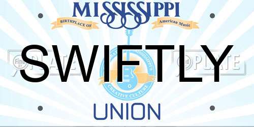 SWIFTLY Mississippi License Plate