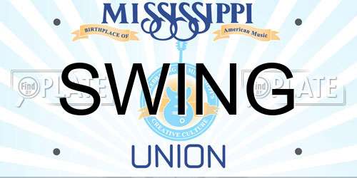SWING Mississippi License Plate