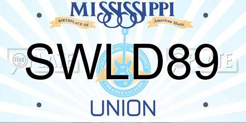 SWLD89 Mississippi License Plate