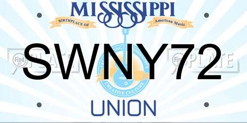 SWNY72 Mississippi License Plate