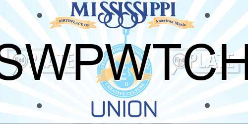 SWPWTCH Mississippi License Plate