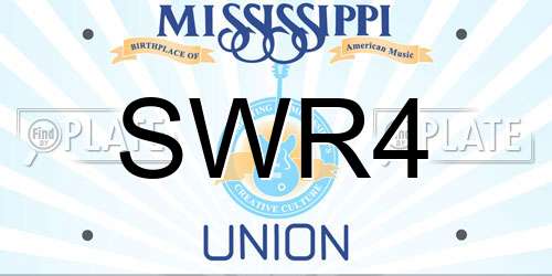 SWR4 Mississippi License Plate