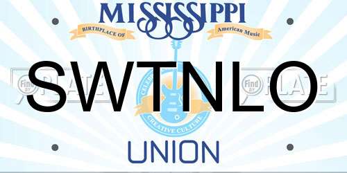 SWTNLO Mississippi License Plate
