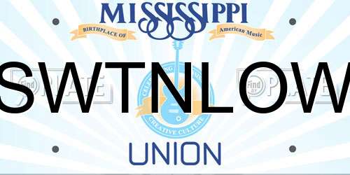 SWTNLOW Mississippi License Plate