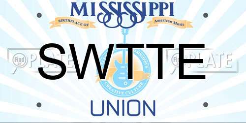 SWTTE Mississippi License Plate
