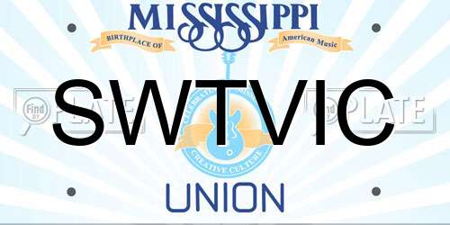 SWTVIC Mississippi License Plate
