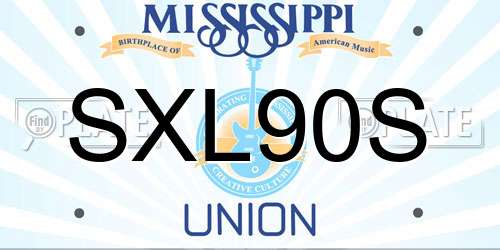SXL90S Mississippi License Plate