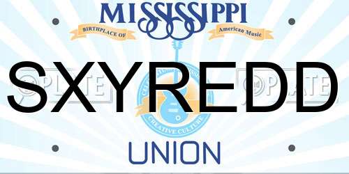 SXYREDD Mississippi License Plate