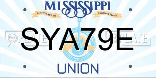 SYA79E Mississippi License Plate