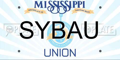 SYBAU Mississippi License Plate