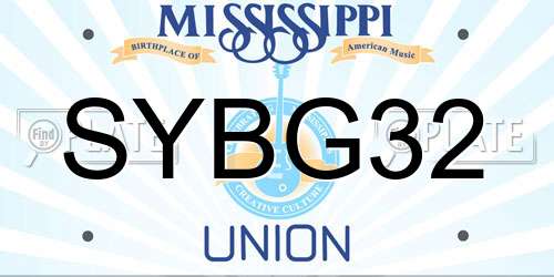 SYBG32 Mississippi License Plate