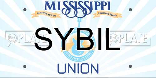 SYBIL Mississippi License Plate