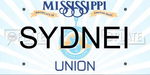 SYDNEI Mississippi License Plate