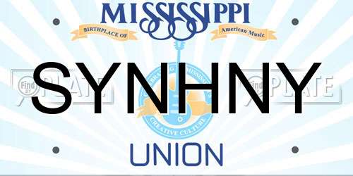 SYNHNY Mississippi License Plate