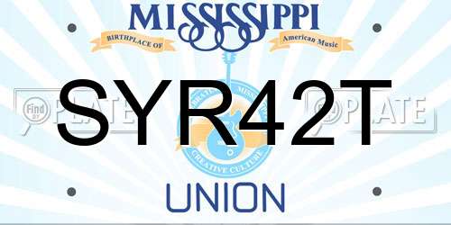 SYR42T Mississippi License Plate