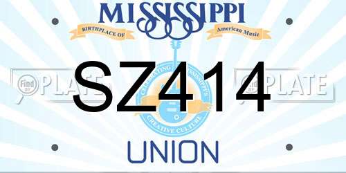 SZ414 Mississippi License Plate