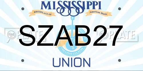 SZAB27 Mississippi License Plate