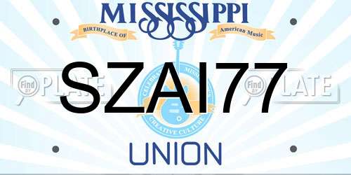 SZAI77 Mississippi License Plate