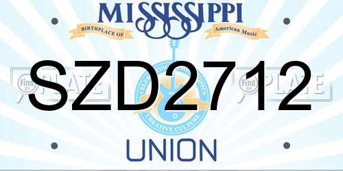 SZD2712 Mississippi License Plate