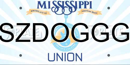 SZDOGGG Mississippi License Plate