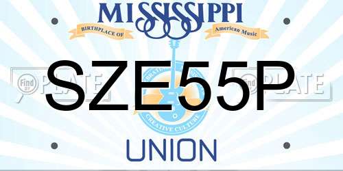 SZE55P Mississippi License Plate