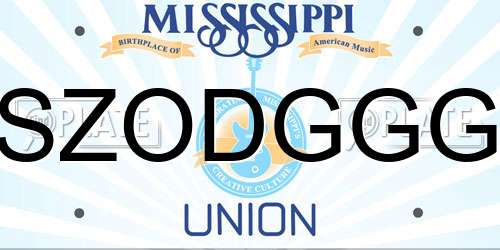 SZODGGG Mississippi License Plate