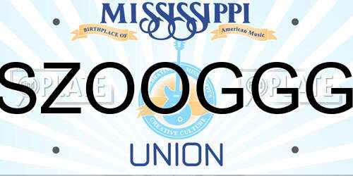 SZOOGGG Mississippi License Plate