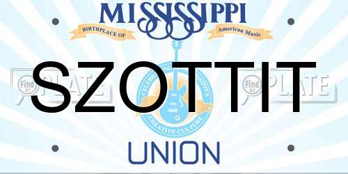 SZOTTIT Mississippi License Plate