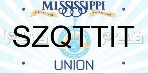 SZQTTIT Mississippi License Plate