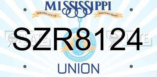 SZR8124 Mississippi License Plate