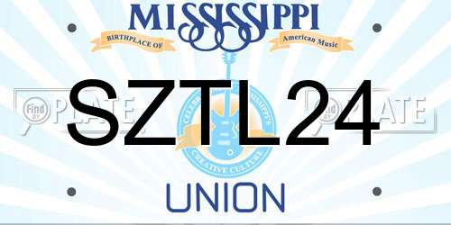 SZTL24 Mississippi License Plate