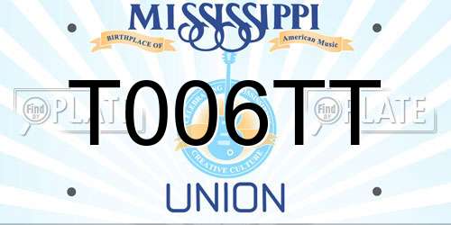 T006TT Mississippi License Plate