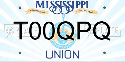 T00QPQ Mississippi License Plate