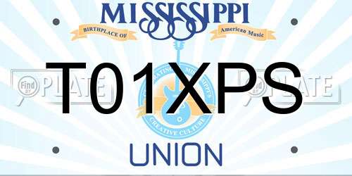 T01XPS Mississippi License Plate