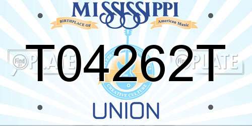 T04262T Mississippi License Plate