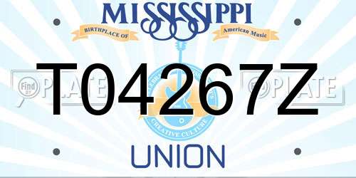 T04267Z Mississippi License Plate