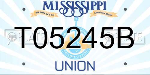 T05245B Mississippi License Plate